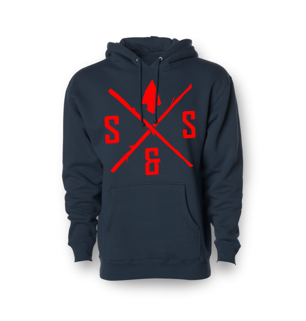 RED LOGO NAVY PULLOVER